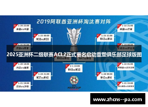2025亚洲杯二级联赛ACL2正式更名启动重塑俱乐部足球版图 2025亚洲杯二级联赛ACL2正式更名启动重塑俱乐部足球版图